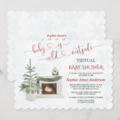 Invitation Le Baby shower Virtuel Par Mail Baby Est Froid Deh (Devant / Derrière)