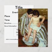 Invitation Le bain de l'enfant de Mary Cassatt (vers 1892) (Devant / Derrière)