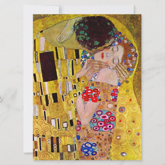 Invitation Le baiser de Gustav Klimt, Mariage d'art victorien (Devant)
