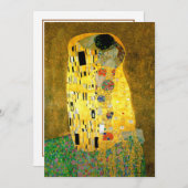 Invitation Le baiser Gustav Klimt épousant l'invitation de | (Devant / Derrière)