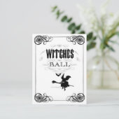 Invitation Le bal de sorcière de la fête des costumes d'Hallo (Debout devant)
