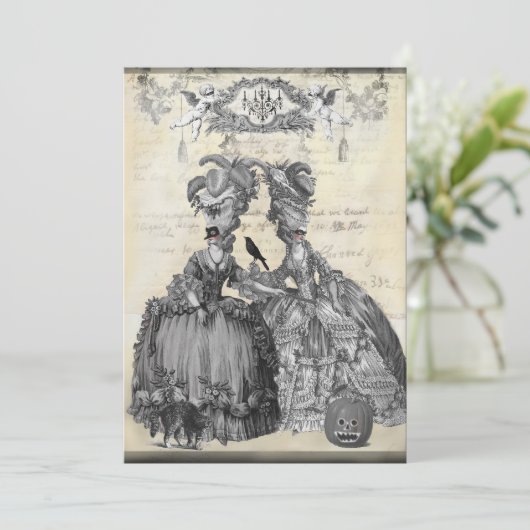 Invitation Le bal d'Halloween (Debout devant)