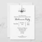 Invitation le bal d'Halloween (Noir) (Devant)