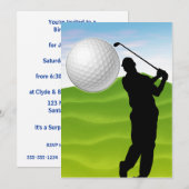 Invitation Le Ball de golf qui vous attend (Devant / Derrière)