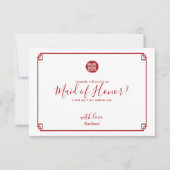 Invitation Le Bambou rouge sera-t-il ma servante d'honneur ? (Devant)