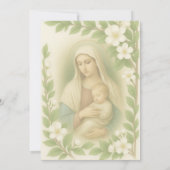 Invitation Le baptême catholique bénit la mère et l'enfant (Dos)