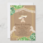 Invitation Le baptême de Kraft Cactus et le premier garçon d' (Devant)