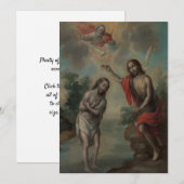 Invitation Le baptême du Christ par Nicolás Enríquez (Devant / Derrière)