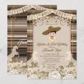 Invitation Le baptême et l'anniversaire des garçons de la Fie (Devant / Derrière)