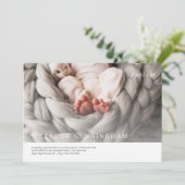 Invitation Le Baptême Pour Lui | Photo moderne simple et élég (Debout devant)