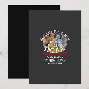 Invitation Le bar Tiki Pinard noir de Sodome et hot-dog chili