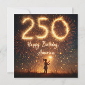 Invitation Le barbecue pour le 250e anniversaire de l'Amériqu (Devant)