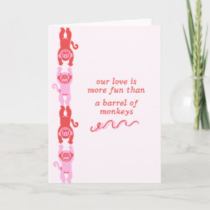 Invitation Le baril de singes de la Saint Valentin