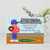 Invitation Le base-ball folâtre la partie (Debout devant)