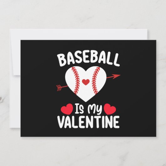 Invitation Le Baseball Est Mon Sport De La Saint Valentin (Devant)