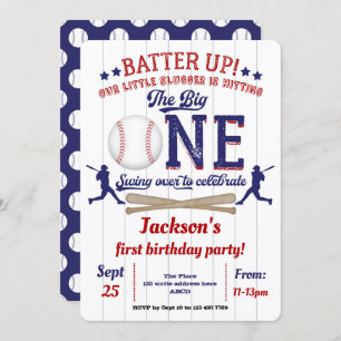 Invitation Le baseball, le petit salaud, premier anniversaire