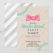 Invitation Le baseball ou l'archet sexe révèlent l'invitation (Devant / Derrière)