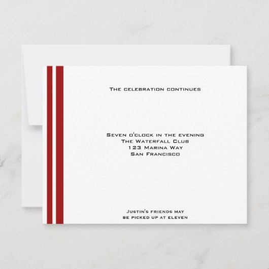 Invitation Le Baseball Sports Bar Mitzvah Réception (Devant)