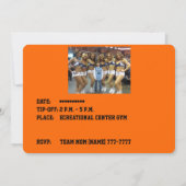 Invitation Le basket-ball d'anniversaire folâtre l'invitation (Dos)