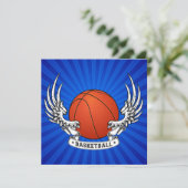 Invitation Le basket-ball s'envole l'invitation (Debout devant)