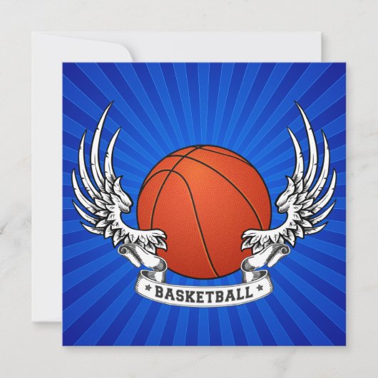 Invitation Le basket-ball s'envole l'invitation (Devant)
