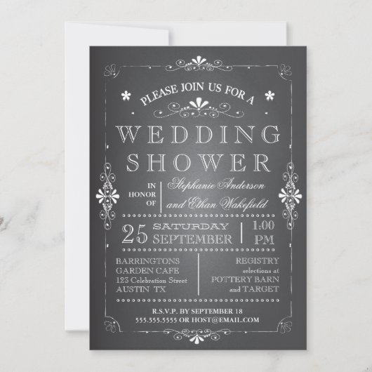 Invitation Le beau tableau couple le wedding shower (Devant)
