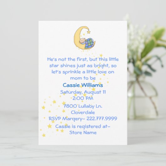 Invitation Le bébé arrosent l'invitation de douche (Debout devant)