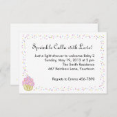 Invitation Le bébé arrosent l'invitation de douche avec le (Devant / Derrière)