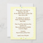 Invitation Le bébé arrosent l'invitation de neutre de genre (Dos)