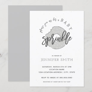 Invitation Le bébé arrosent l'invitation neutre de beignet de