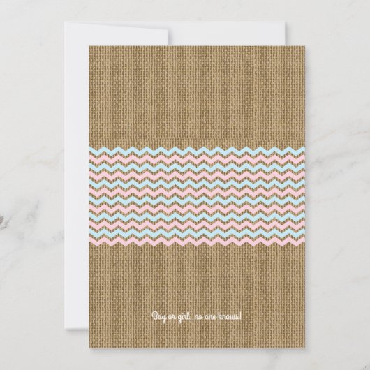 Invitation Le bébé bleu rose arrosent (Dos)