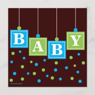 Invitation Le BÉBÉ bloque le baby shower de couples de garçon