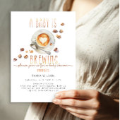 Invitation Le bébé brasse du Baby shower de café | Modifiable