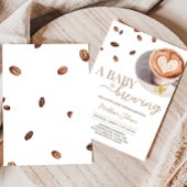 Invitation Le bébé brasse le Baby shower de café