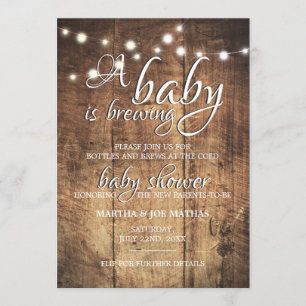 Invitation Le bébé brasse le baby shower de Coed de