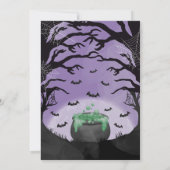 Invitation Le bébé brasse le Baby shower d'Halloween violet (Dos)