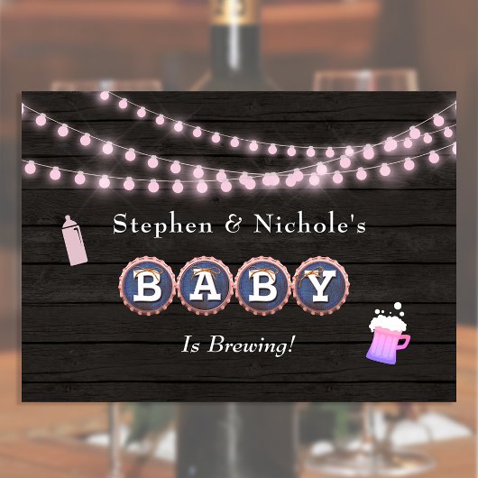 Invitation Le bébé brasse le Baby shower du couple fille