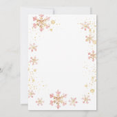 Invitation Le bébé brasse le Baby shower Pink Winter Tea Part (Dos)