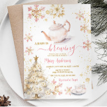 Le bébé brasse le Baby shower Pink Winter Tea Part