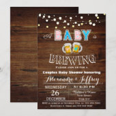 Invitation Le bébé brasse l'invitation de baby shower (Devant / Derrière)