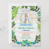 Invitation Le bébé Bunny premier anniversaire Printemps Pâque (Devant)