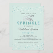 Invitation Le bébé de confettis arrosent l'invitation (Devant / Derrière)