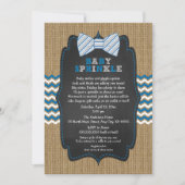 Invitation Le bébé de cravate d'arc arrosent des invitations, (Devant)