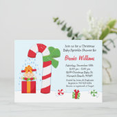 Invitation Le bébé de Noël arrosent l'invitation de douche (Debout devant)