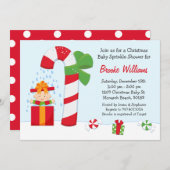 Invitation Le bébé de Noël arrosent l'invitation de douche (Devant / Derrière)