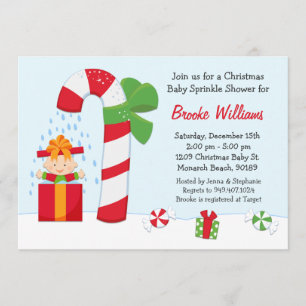 Invitation Le bébé de Noël arrosent l'invitation de douche