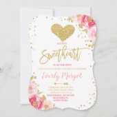 Invitation Le bébé de Valentine d'invitation de baby shower (Devant)