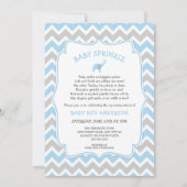 Invitation Le bébé d'éléphant de GARÇON arrosent avec le (Devant)