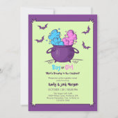 Invitation Le bébé d'Halloween brasse la révélation de genre (Devant)