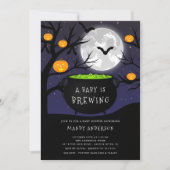 Invitation Le bébé d'Halloween brasse le Baby shower (Devant)